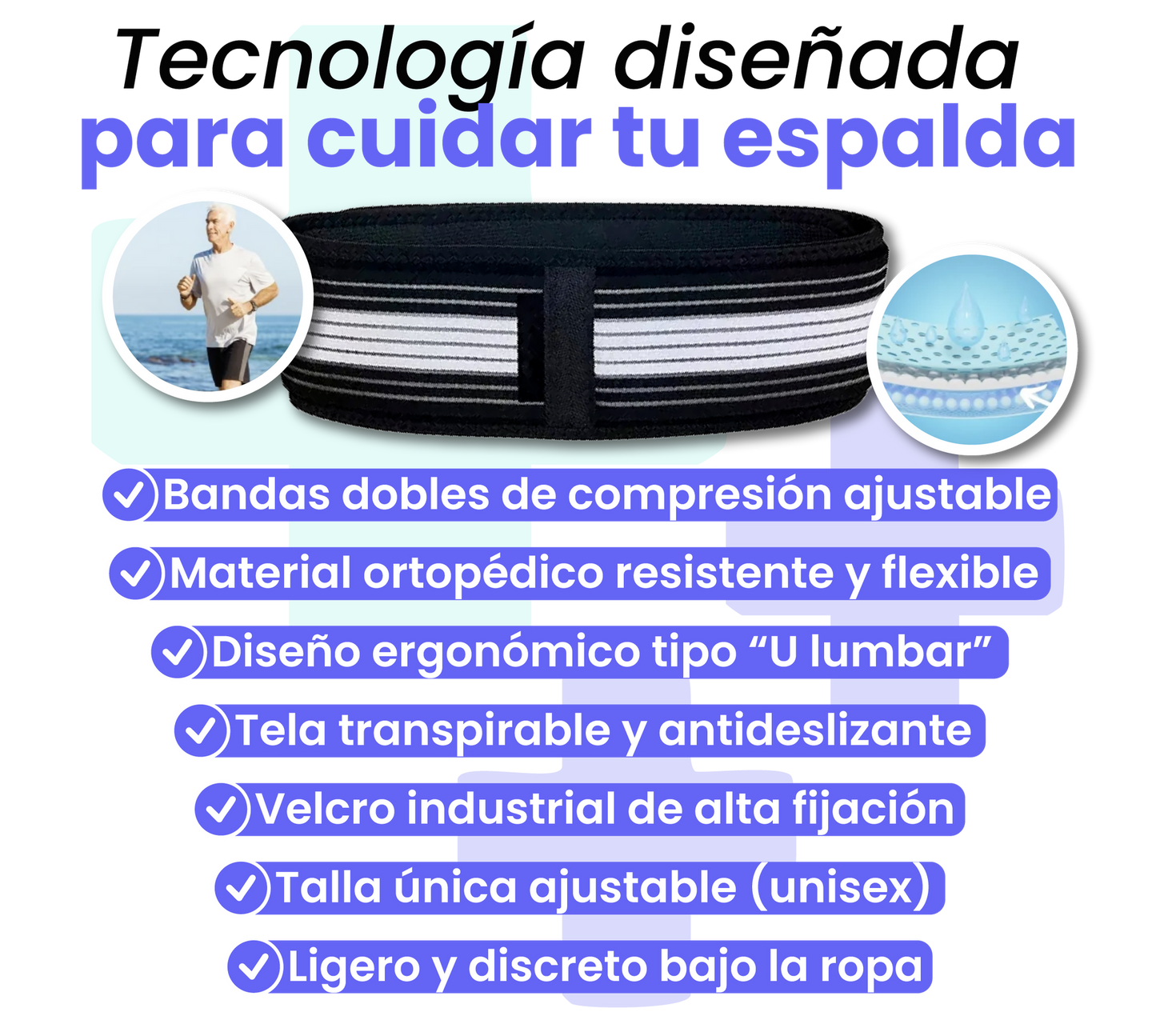 Cinturón Lumbar: Corrige tu postura y alivia tu espalda