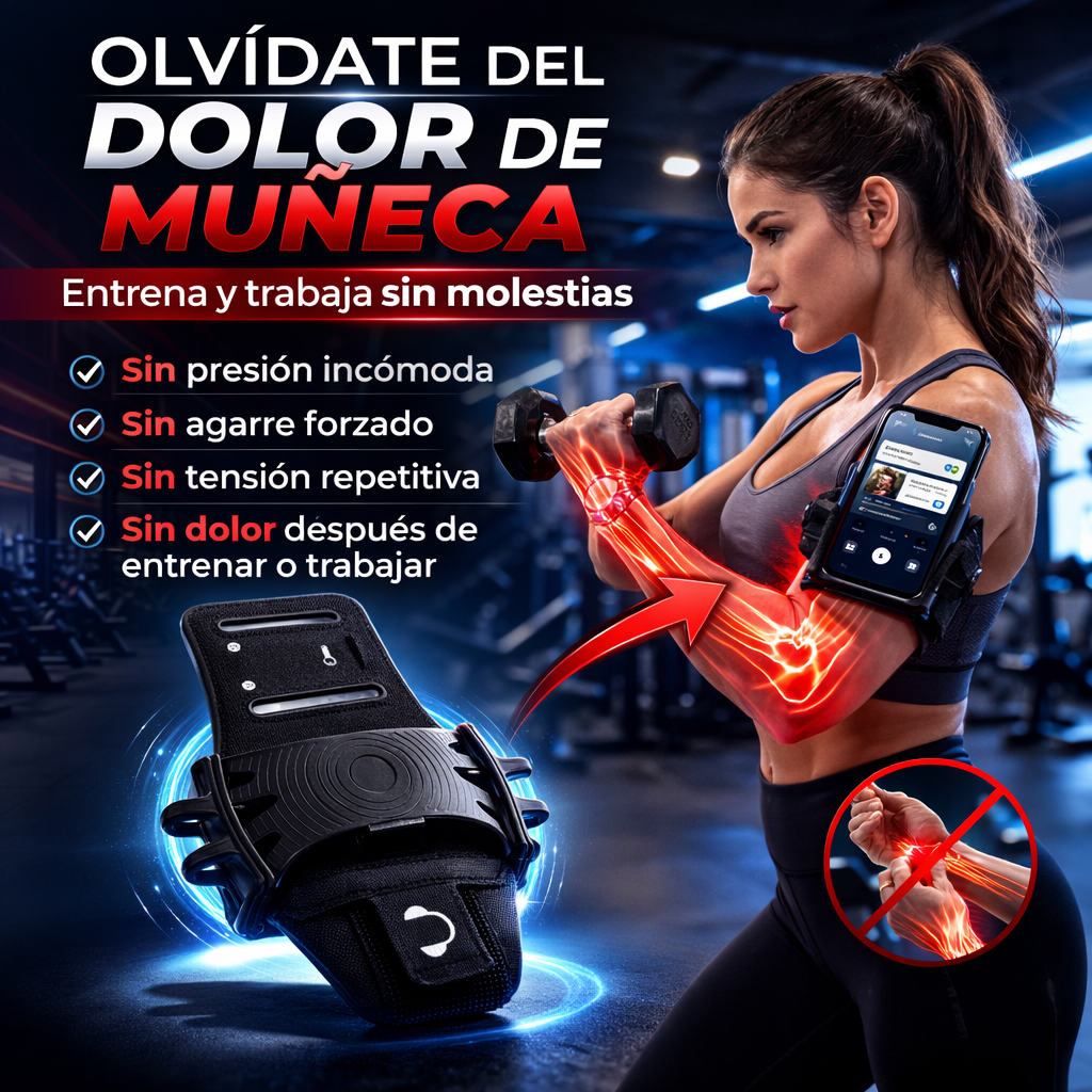 SOPORTE DE MUÑECA AJUSTABLE PARA CELULAR - Libertad total de movimiento