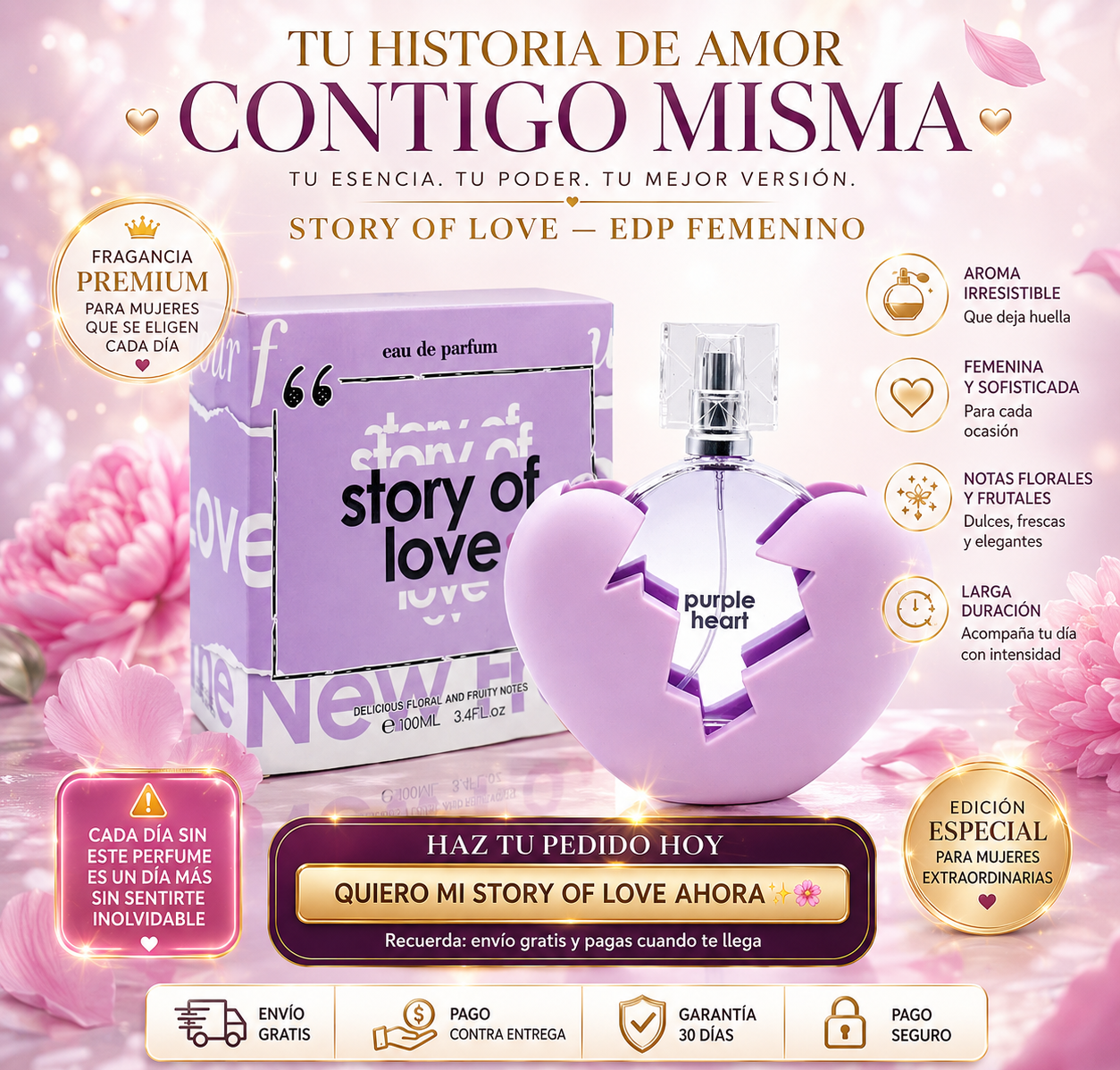 Perfume Story of Love Mujer | Aroma Fresco, Femenino y Duradero