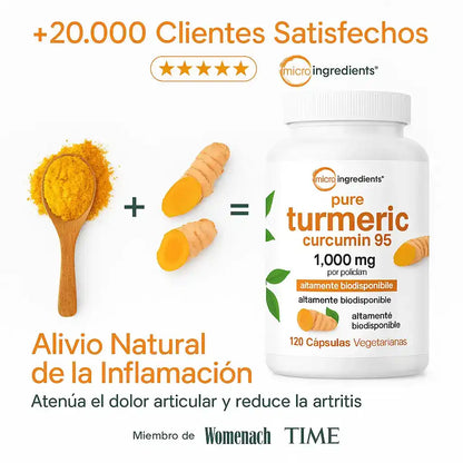 Turmeric: El Antiinflamatorio Natural Más Potente •95% Cúrcuma•
