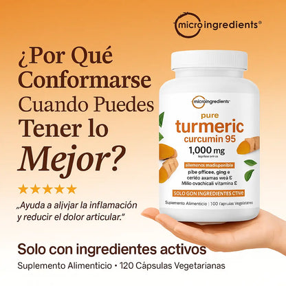 Turmeric: El Antiinflamatorio Natural Más Potente •95% Cúrcuma•
