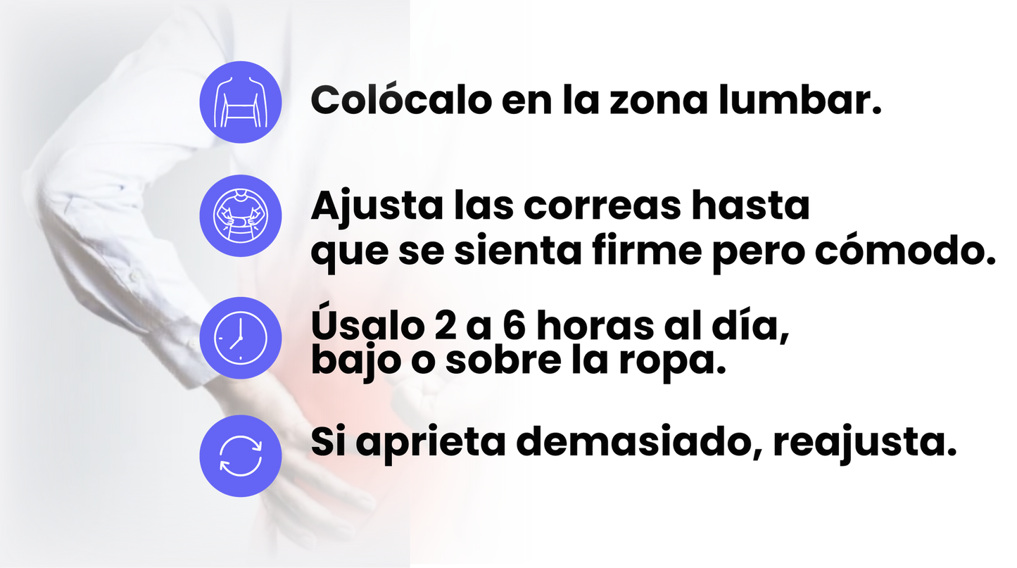 Cinturón Lumbar: Corrige tu postura y alivia tu espalda