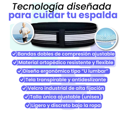 Cinturón Lumbar: Corrige tu postura y alivia tu espalda