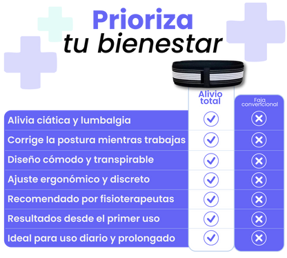 Cinturón Lumbar: Corrige tu postura y alivia tu espalda