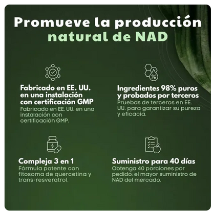 Suplemento Nad Resveratrol 900mg 80 Cap