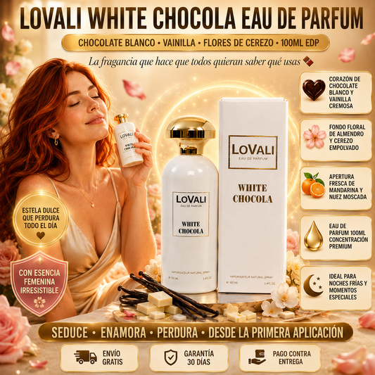 Lovali White Chocola EDP 100ml | Aroma Gourmand para Destacar con Dulzura y Elegancia