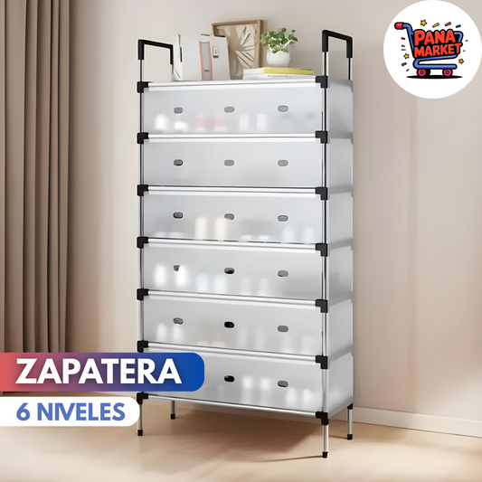•Zapatera de 6 Niveles• ¡Haz que tu hogar se vea Moderno y Ordenado!