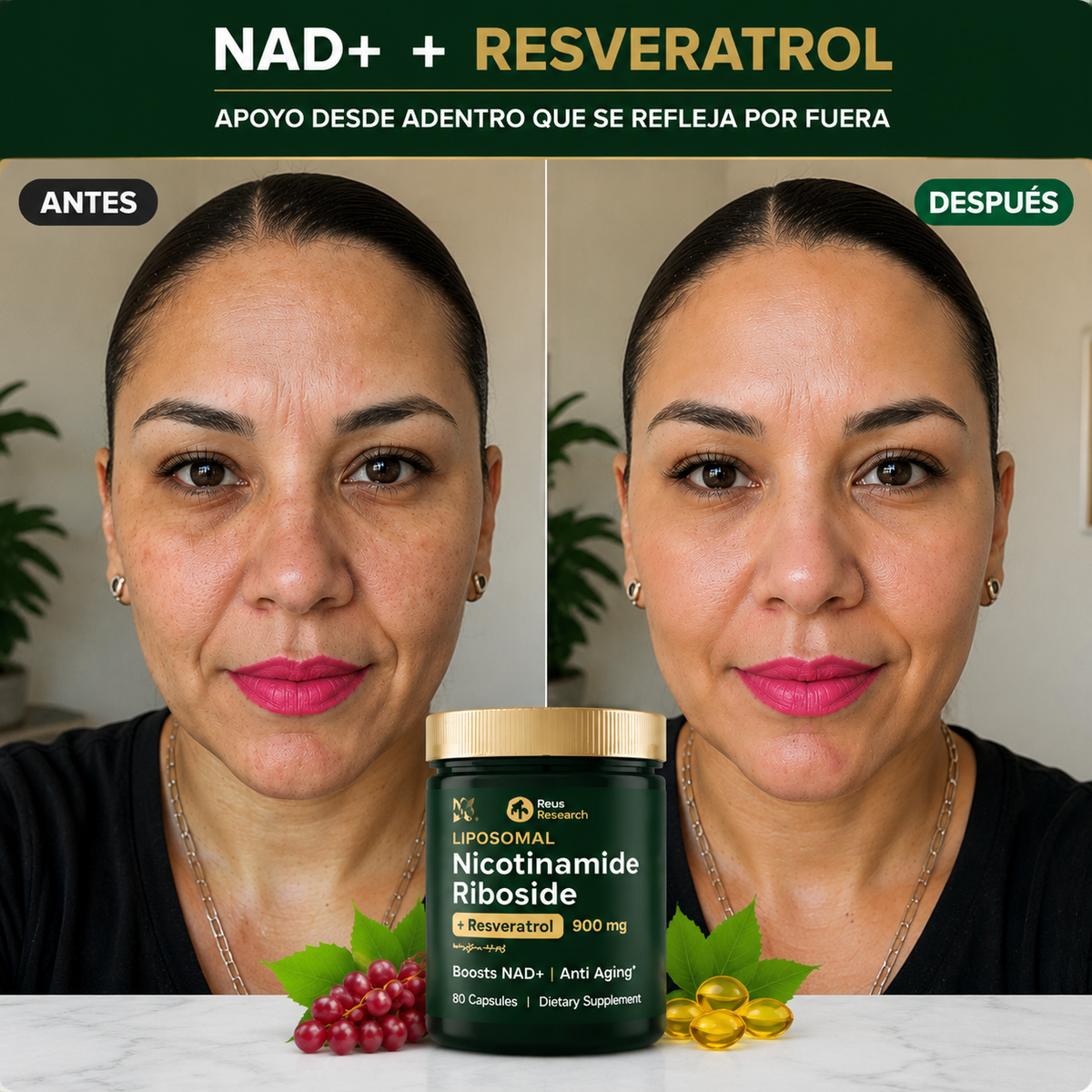 ✨ Activa tu energía celular con NAD+ + Resveratrol